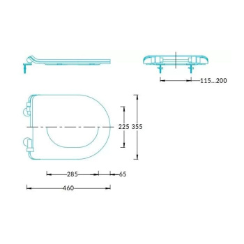 Сиденье для унитаза универсальное с комплектом крепежей Kerama Marazzi Plaza белое глянцевое KMDP.seat.00\WHT