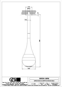 Верхний душ Gessi Goccia 33752.031 Chrome