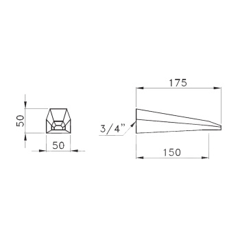 Настенный излив для ванны Stella Stella 0/250, хром ST 09000 CR00