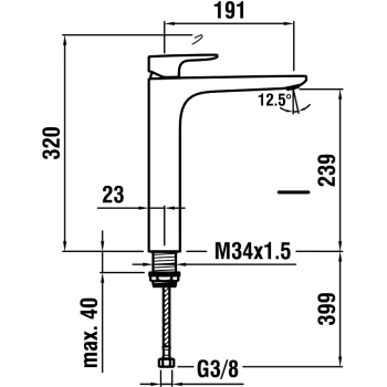 Смеситель для раковины Laufen Cityplus 3.1175.8.004.130.1 хром