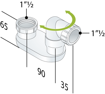 Сифон для ванны OMP Tea 290.007.6 белый