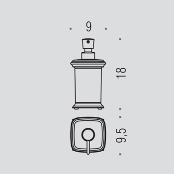 Дозатор для жидкого мыла Colombo Portofino настольный, хром/матовое стекло B9326.CR-VAN