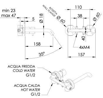 Смеситель для раковины Daniel Tokyo TK632PDP золото брашированное