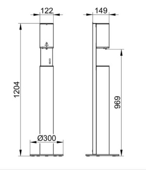 Дозатор дезинфицирующей пены Keuco Plan 14956173137 cенсорный, от батареек, алюминий\черно-серый