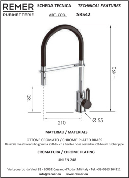 Смеситель для кухни Remer Elegant Gourmet  SR542