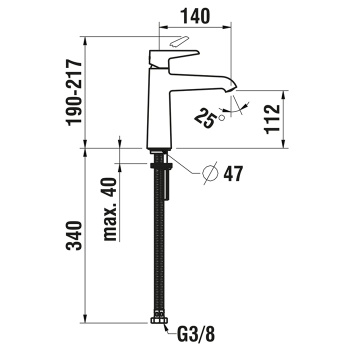 Смеситель для раковины Laufen Val HF901704100000 хром