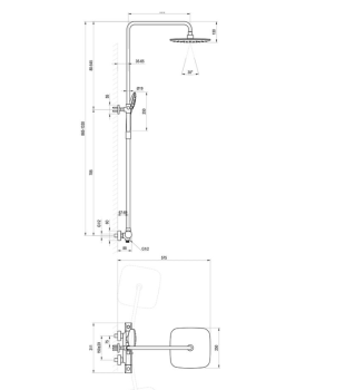 Душевая стойка Ravak Flat X070443 черная