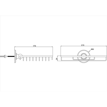Мыльница-решетка Burlington 215 х 179 хром A15 CHR