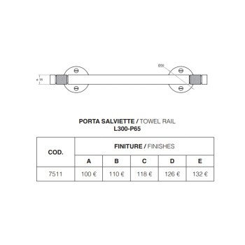 Полотенцедержатель Bertocci Famiglia 30, черный матовый 12775110800