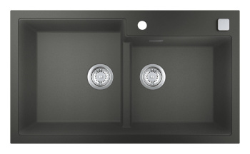 Мойка GROHE K500 с 2 чашами, 860 x 500 мм, серый гранит 31649AT0