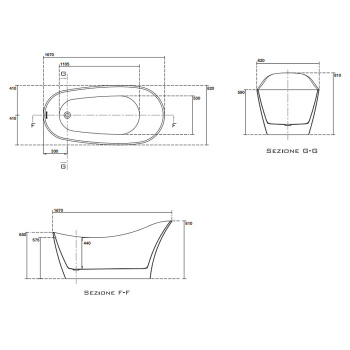 Акриловая ванна Kerasan Waldorf 167x82 743201