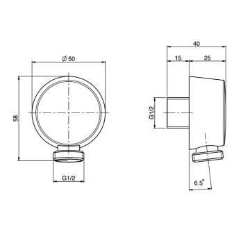 Подвод воды Fima Carlo Frattini Wellness 1/2, бронза F2013BR