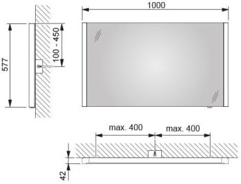 Зеркало с подсветкой Keuco 100 14296003000
