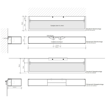 Светильник настенный Decor Walther Box 40 40x10x5 2x R7S 78mm max. 100W, хром 300900