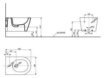 Подвесное биде Toto RP B552E#XW