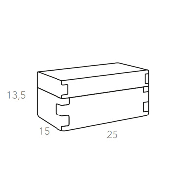 Коробка ADJ Snob 25x15xH13.5, белый/панна котта 224914