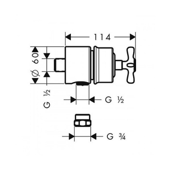 Axor Montreux, Fixfit Stop шланговое подсоединение, цвет: хром 16882000