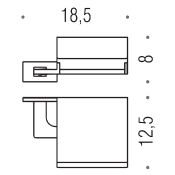 Держатель туалетной бумаги с крышкой Colombo Look белый матовый B1691.BM