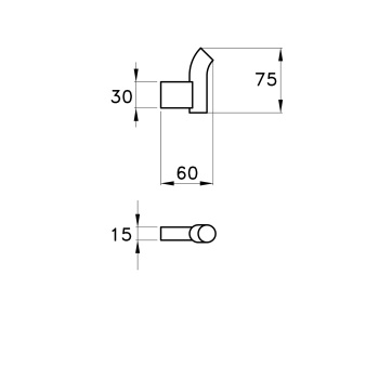 Крючок Stella Bamboo 1082 хром BT 10020 CR00