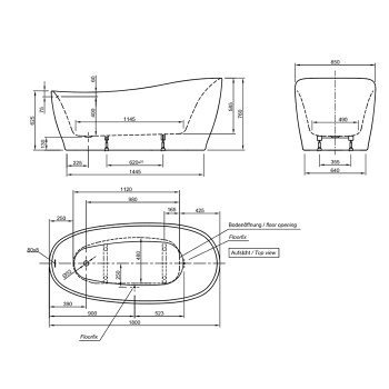 Акриловая ванна KNIEF Relax 180x85 0100-278