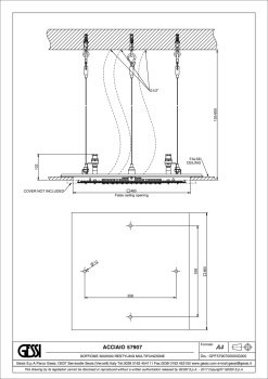 Встраиваемая в потолок душевая система Gessi Minimalistic Shower 57907.238 Mirror Steel