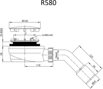 Сифон Radaway R580Black