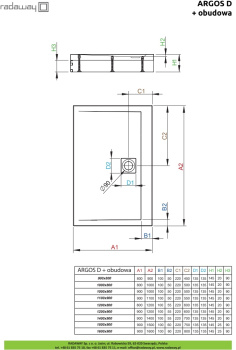 Панель акриловая для поддона Radaway 001-510114001