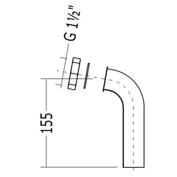 Патрубок выпуска в пол Devon&Devon к сифону SFD1040S хром SF3351CR