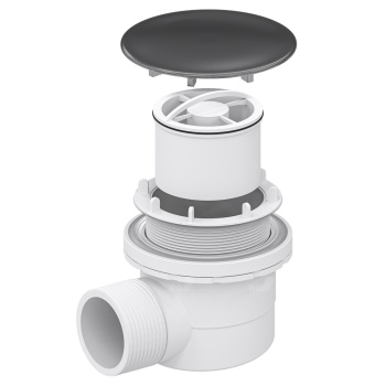 Сифон для душевых поддонов RGW Velplex QYD-06 графит 18241106-02