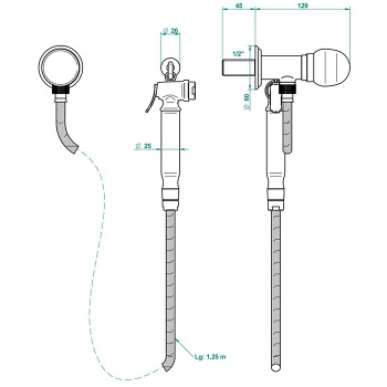 Гигиенический душ THG Jade Dragon U5H-F01-5840/8 полированное золото