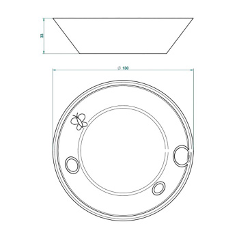 Блюдо керамическое THG Capucine Vert Decor Platine A7E-A02-4615 белый