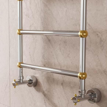 Полотенцесушитель водяной Margaroli Sole 464TS4708BNN 76X52.5 никель