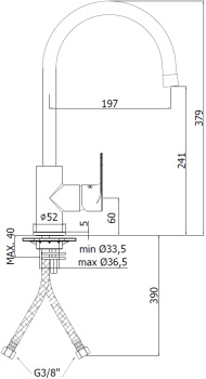 Смеситель для кухни Paffoni Lime LM180CR