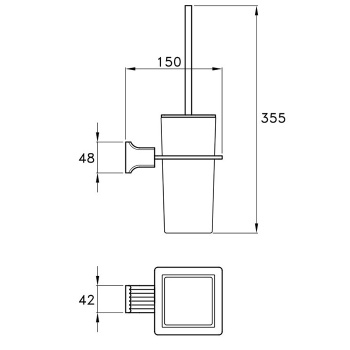 Ершик настенный Stella Casanova 1052 золото CS 10017 AU00