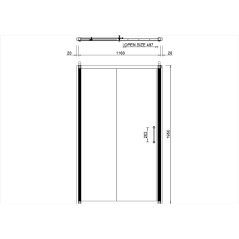 Раздвижная дверь Burlington C7S хром