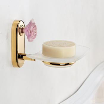 Мыльница стеклянная THG Rose U5J-F01-500 полированное золото