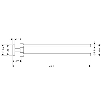 Hansgrohe Logis Полотенцедержатель двойной