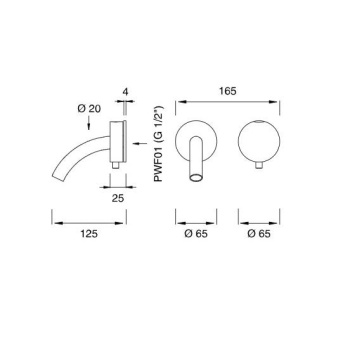 Смеситель для ванны CЕА Design Giotto Plus GIO 76 S сталь