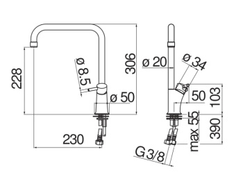 Смеситель для кухни Nobili Cuci CU92813CR хром