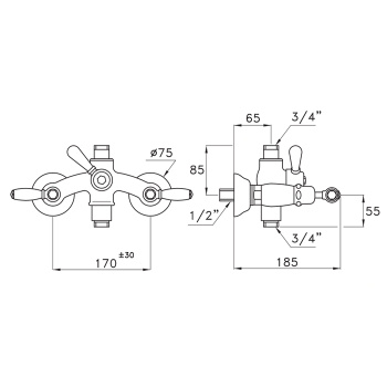 Смеситель для душа Stella Italica Leve 3284, хром IL 02500 CR00