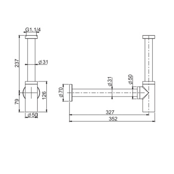 Сифон для раковины Fima Carlo Frattini Spillo Steel INOX F409INOX