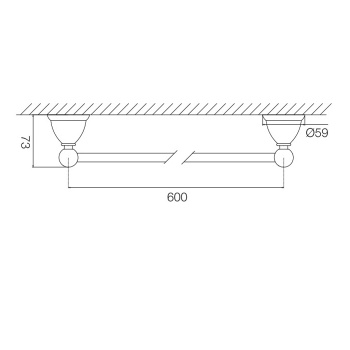 Полотенцедержатель Fima Carlo Frattini Style 600, хром F6040/60CR