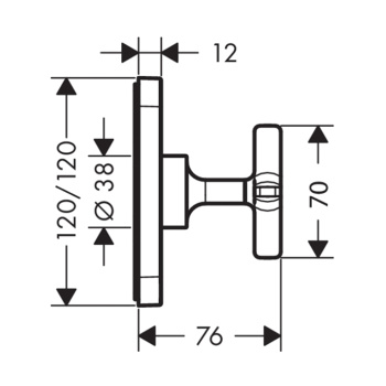 Запорный вентиль Axor Citterio E 36771140  бронза