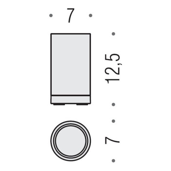 Стакан настольный Colombo Nordic хром/черный B5241.CR-CNO