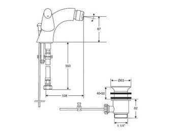 Смеситель для биде Jacob Delafon Ginko CD E73905-CP хром