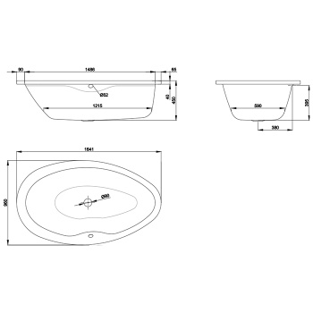 Стальная ванна Bette Pool 164x96 6050-000 PLUS