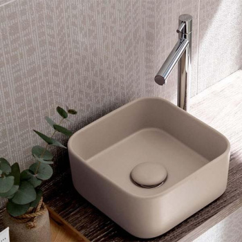 Раковина накладная Cielo Shui Comfort MILAQ AV 25 см коричневый