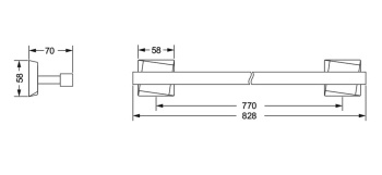 Держатель для полотенец Jorger Turn 623.00.040.000 chrome