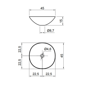 Раковина Antonio Lupi Velo 45х45, без отв., белый А0002423931