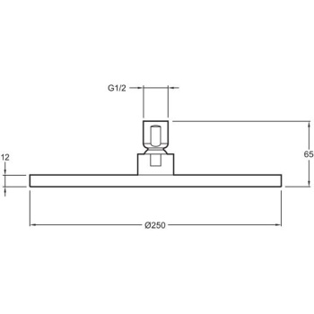 Верхний душ Jacob Delafon Katalyst E13689-CP